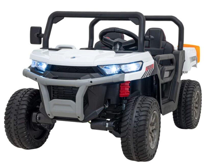 Pick Up Speed - Traktor mit elektrisch angehobener Kiper | 4x4 | EVA-Reifen | Ledersitz | Luxusmodell |  XXL & 2-Sitzer