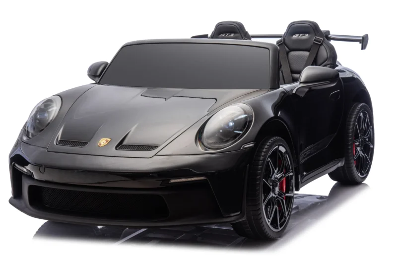 Porsche 911 GT3 | 24 V | 800 Watt | 4x4-Antrieb | LCD-Display | schwarz lackiert | EVA-Reifen | Ledersitz | Vmax: 9 Km/h