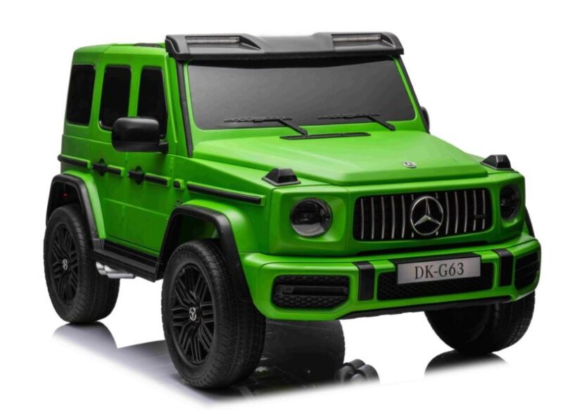 Kinderauto &ndash; Mercedes G 63 Wei&szlig;, 24 Volt, 800 Watt, 4&times;4-Antrieb, EVA-Reifen, Ledersitz, Matt Lackiert, Mp4-Display, Fu&szlig;matte, Traglast 80 kg, 2-Sitzer & XXXL